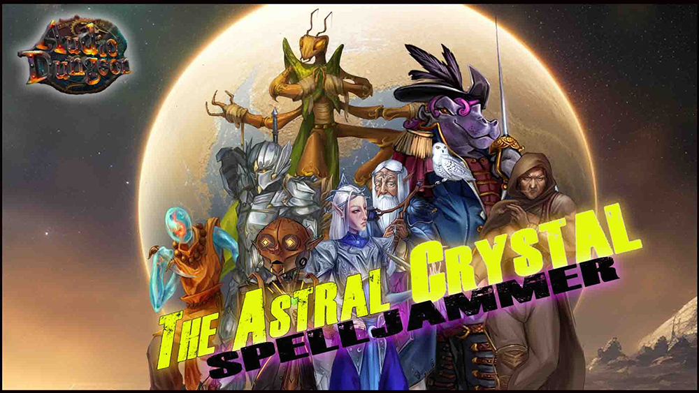 Group of adventurers posing in front of a moon